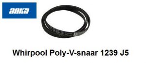 1323531309 Whirpool Poly-V-snaar 1239 J5,  Whirpool Poly-V-snaar 1239 J5 wasmachine, Whirpool Poly-V-snaar wasmachine, Whirpool V snaar wasmachine, Whirpool aandrijfriem wasmachine, Whirpool Wasmachine onderdelen