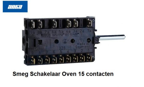 Smeg Schakelaar Oven 15 contacten verkrijgbaar bij Anka