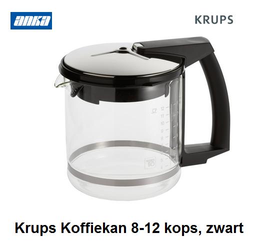 Krups Koffiekan 12 kops, zwart,Krups, Koffiekan 8 kops,Krups Onderdelen Koffie apparaat,Krups accessoires Koffie apparaat,Origineel Krups onderdelen. F4681F10, F4687610,F0464210F,