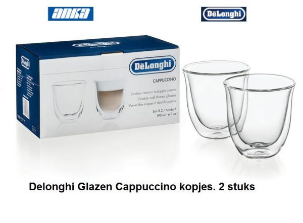 Delonghi Kopje Cappuccino kopjes.,Origineel DeLonghi Onderdelen,5513214601, 9.09.99.02-0,Thermoglas,