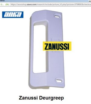 Zanussi Deurgreep wit ,-Zanussi Koelkast Onderdelen- ZF 19-20-22wit -16 cm-1 Stuk  ZF 19-20-22, Zanussi Deurgreep Koelkast,   Zanussi Handgreep Koelkast,