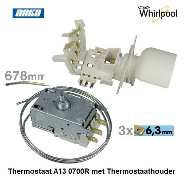 481228238178 Whirlpool/Thermostaat/A13 0700R/ARG726A, Whirlpool/Thermostaat/A13 0700R/ARG726A Koelkast, Whirpool Koelkast Onderdelen,Whirpool Thermostaat Koelkast