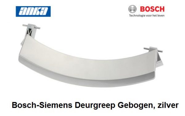 Bosch-Siemens Deurgreep Gebogen, zilver