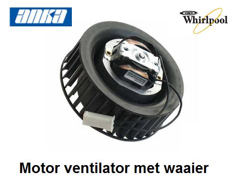 Whirpool Ventilatormotor met waaier Motor  voor Microgolf