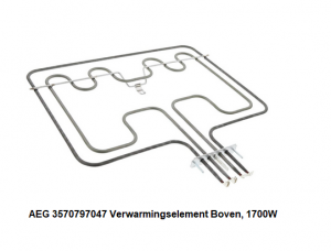 AEG 3570797047 Verwarmingselement Boven, 1700W verkrijgbaar bij Anka