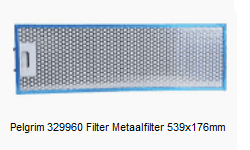 Pelgrim 329960 Filter Metaalfilter 539x176mm. verkrijgbaar bij Anka