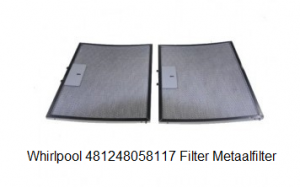Whirlpool 481248058117 Filter Metaalfilter verkrijgbaar bij Anka