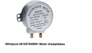 Whirlpool 481067848981 Motor draaiplateau verkrijgbaar bij ANKA