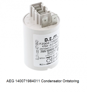 AEG 140071984011 Condensator Ontstoring verkrijgbaar bij ANKA