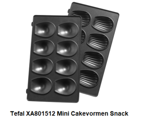 Tefal XA801512 Mini Cakevormen Snack verkrijgbaar bij ANKA