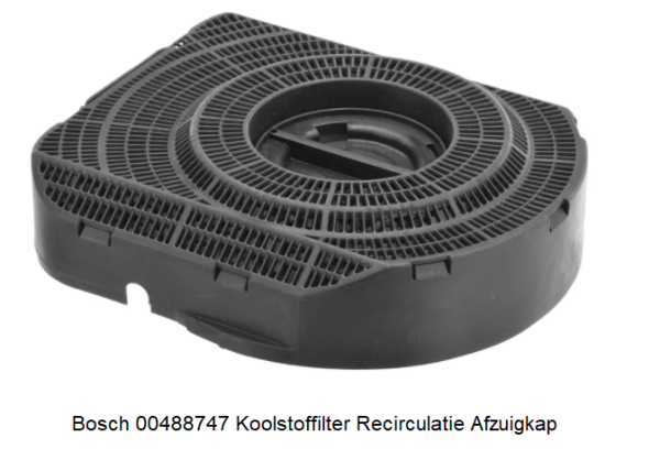 00488747 Koolstoffilter Recirculatie Afzuigkap verkrijgbaar bij ANKA