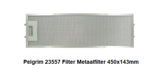 Pelgrim 23557 Filter Metaalfilter 450x143mm verkrijgbaar bij ANKA