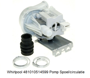 Whirlpool 481010514599 Pomp Spoel/circulatie verkrijgbaar bij ANKA