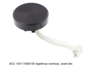 AEG 140111608158 regelknop overloop, zwart, itex verkrijgbaar bij ANKA