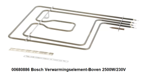 00680886 Bosch Verwarmingselement-Boven 2500W/230V verkrijgbaar bij ANKA