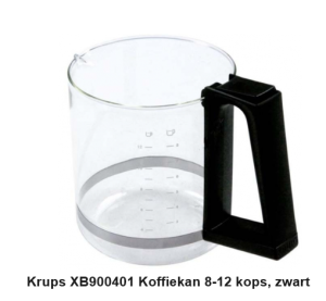 Krups XB900401 Koffiekan 8-12 kops, zwart verkrijgbaar bij ANKA