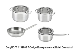 BergHOFF 1132008 7-Delige Kookpannen set Hotel Downdraft