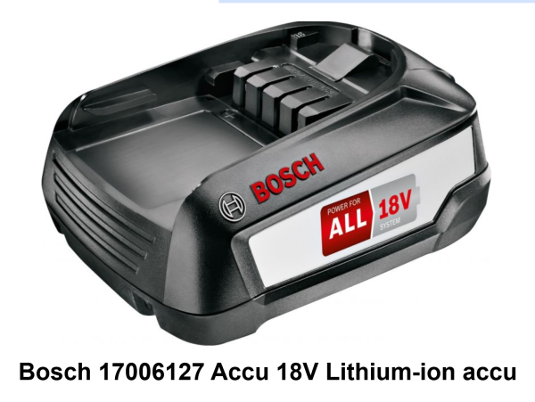 Bosch 17006127 Accu 18V Lithium-ion accu verkrijgbaar bij ANKA