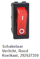 Dometic 292627350 Schakelaar Verlicht, Rood verkrijgbaar bij Anka