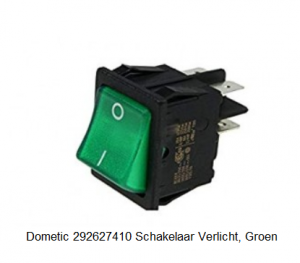 Dometic 292627410 Schakelaar Verlicht, Groen verkrijgbaar bij Anka