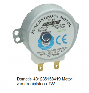 Dometic 481236158419 Motor Van draaiplateau 4W verkrijgbaar bij Anka