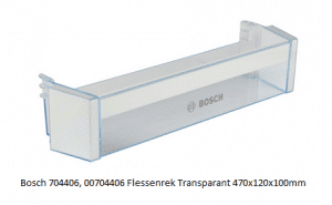 Bosch 704406, 00704406 Flessenrek Transparant 470x120x100mm verkrijgbaar bij Anka
