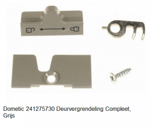 Dometic 241275730 Deurvergrendeling Compleet, Grijs verkrijgbaar bij Anka