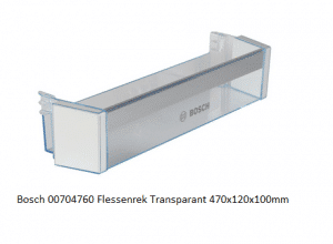 Bosch 704760, 00704760 Flessenrek Transparant 470x120x100mm verkrijgbaar bij Anka