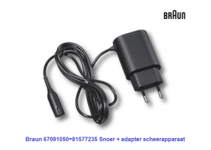 Braun 67091050=81577235 Snoer + adapter scheerapparaat verkrijgbaar bij Anka