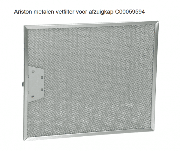 59594, C00059594 Ariston-Blue Air Metaal filter Afzuigkap  verkrijgbaar bij Anka