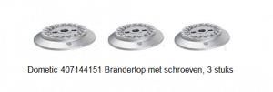 Dometic 407144151 Brandertop met schroeven, 3 stuks verkrijgbaar bij Anka